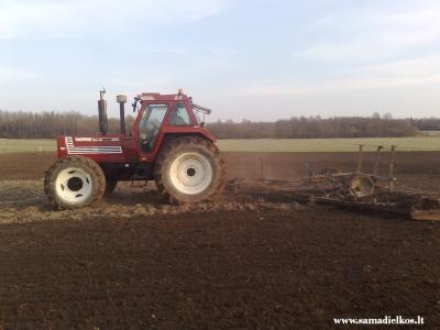 fiatagri 160 -90 ir suomiu gamybos balkis 8m