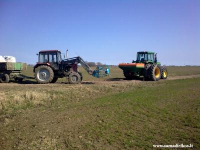 MTZ su 2PTS4 ir JD7600 SU AMAZONE